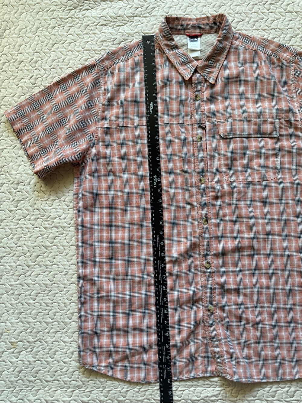 The North Face Men’s XL Plaid Short Sleeve Button-Up Hiking Outdoor Shirt Modal - Picture 6 of 11